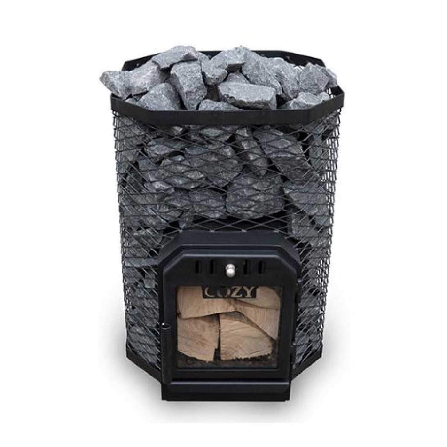 Cozy Heat Wood-Burning Floor Mount Sauna Stove With Chimney Kit And Sauna Stones