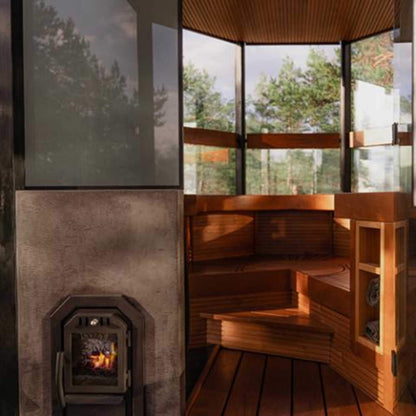 Cozy Heat Thru-Wall Wood Fired Sauna Heater Stove