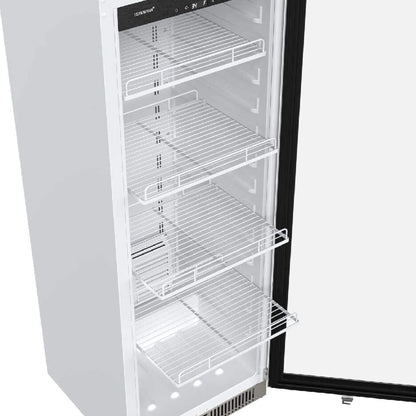 Edgestar 10.1 Cubic Feet Commercial Beverage Merchandiser With Temperature Alarm Reversible Door 22"