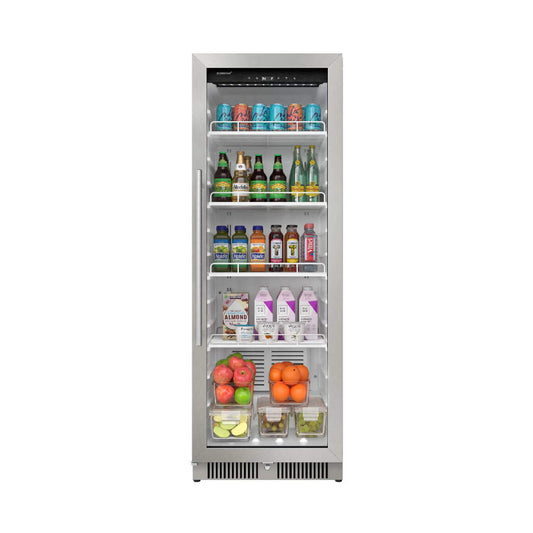 Edgestar 10.1 Cubic Feet Commercial Beverage Merchandiser With Temperature Alarm Reversible Door 22"