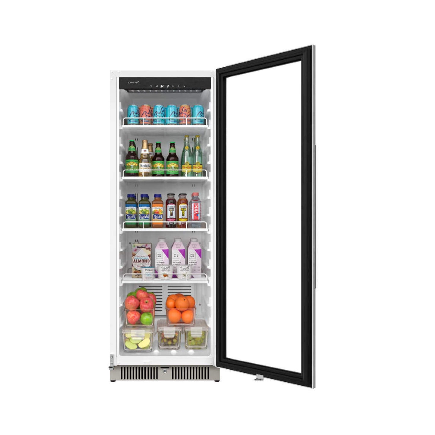 Edgestar 10.1 Cubic Feet Commercial Beverage Merchandiser With Temperature Alarm Reversible Door 22"