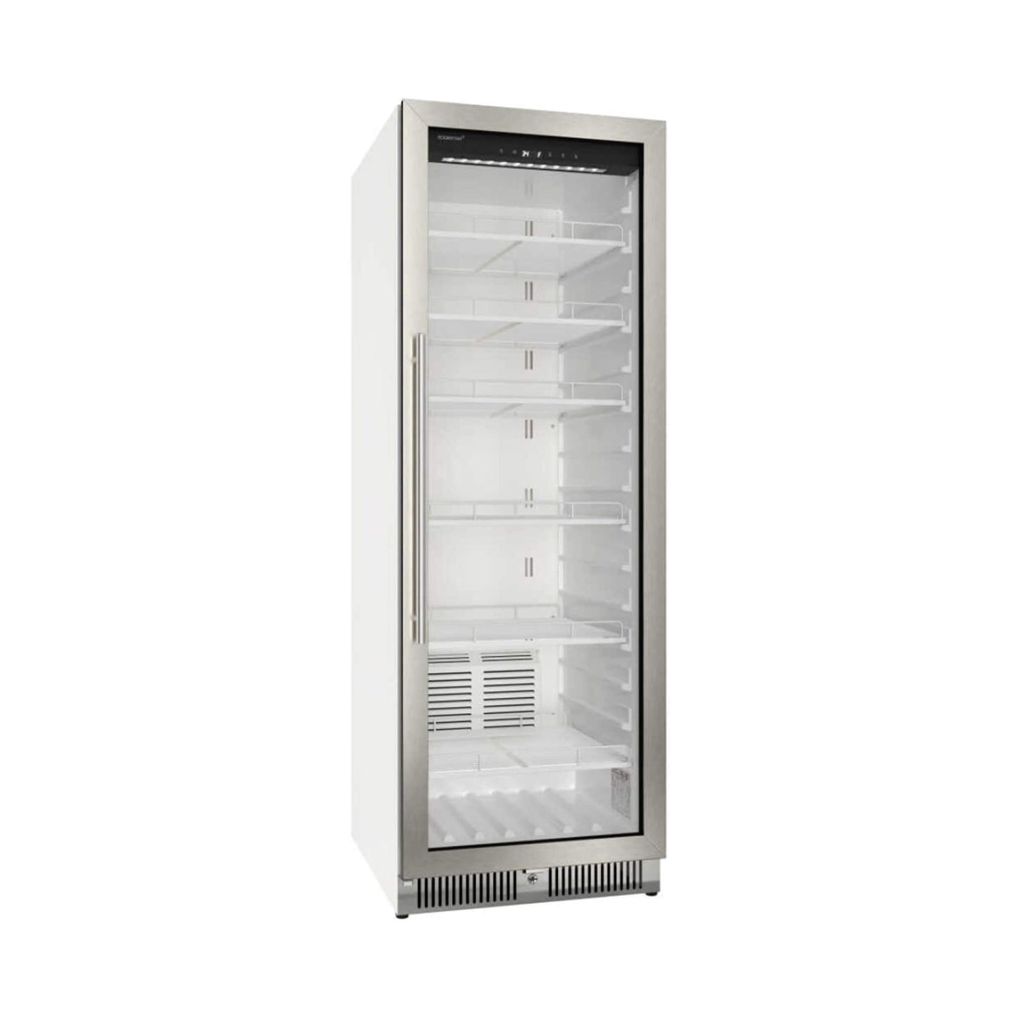 Edgestar 13.7 Cubic Feet Commercial Beverage Merchandiser With Temperature Alarm Reversible Door 24"