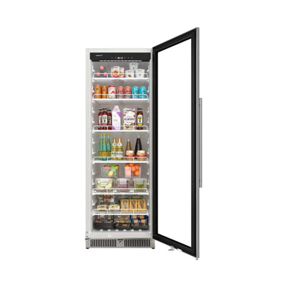 Edgestar 13.7 Cubic Feet Commercial Beverage Merchandiser With Temperature Alarm Reversible Door 24"