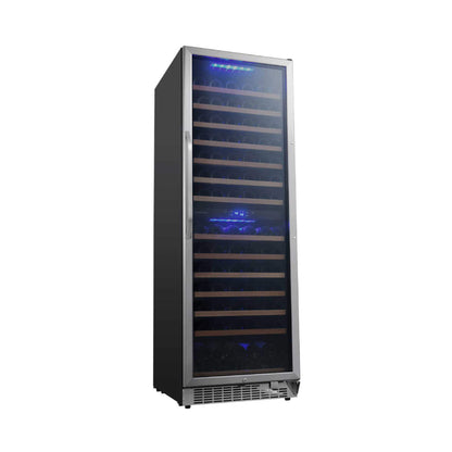 Edgestar 141 Bottle Capacity Freestanding Dual Zone Wine Cooler With Interior Lighting, 24"