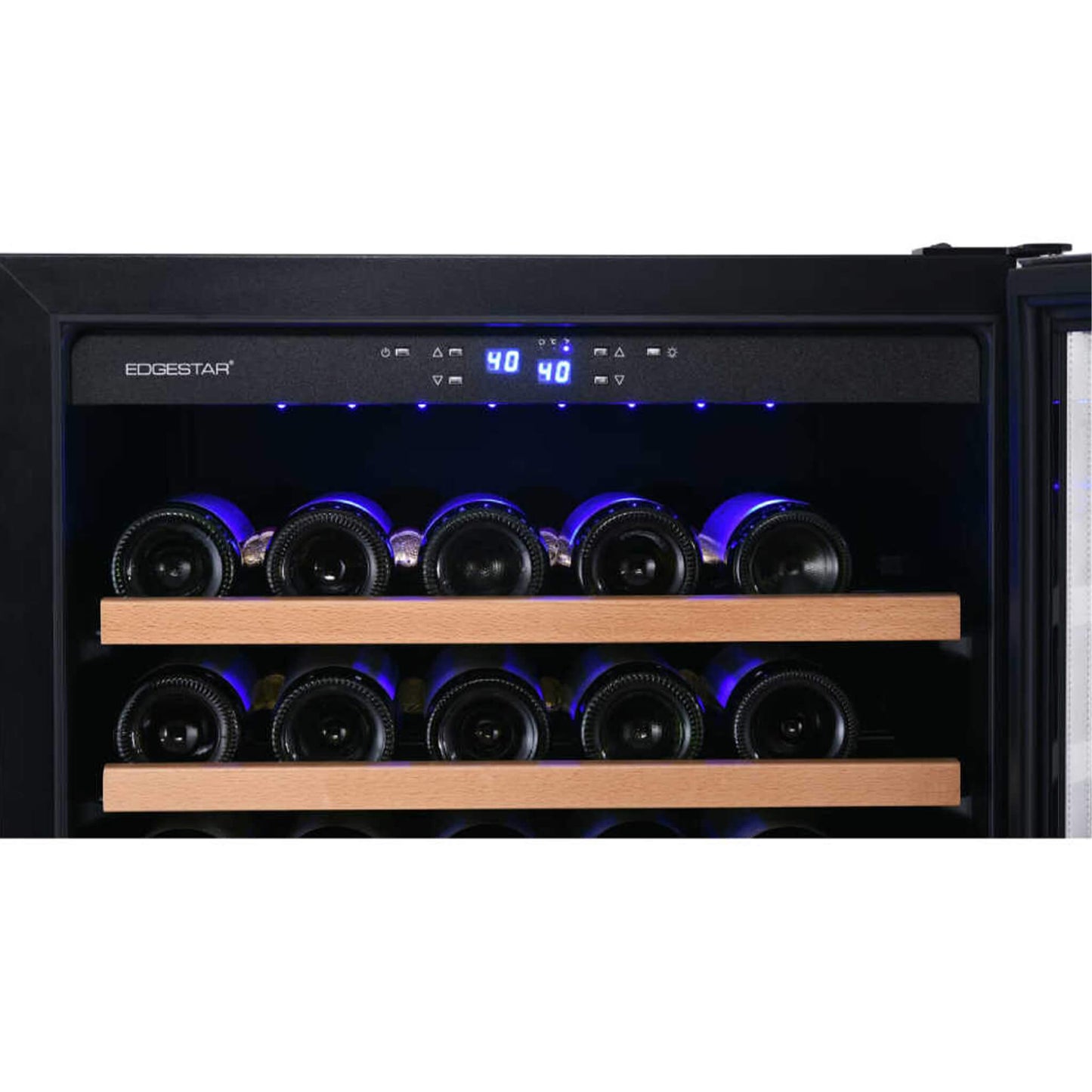 Edgestar 142 Bottle Built-In Dual Zone Double Door Wine Cooler With Door Lock 24"