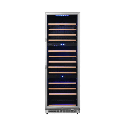 Edgestar 24" Wide 131 Bottle Capacity Built-In Triple Zone Wine Cooler