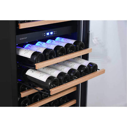 Edgestar 24" Wide 131 Bottle Capacity Built-In Triple Zone Wine Cooler