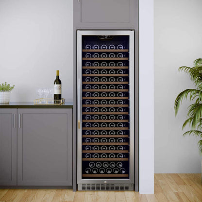 Edgestar 24" Wide 151 Bottle Capacity Freestanding Single Zone Wine Cooler With Even Cooling Technology