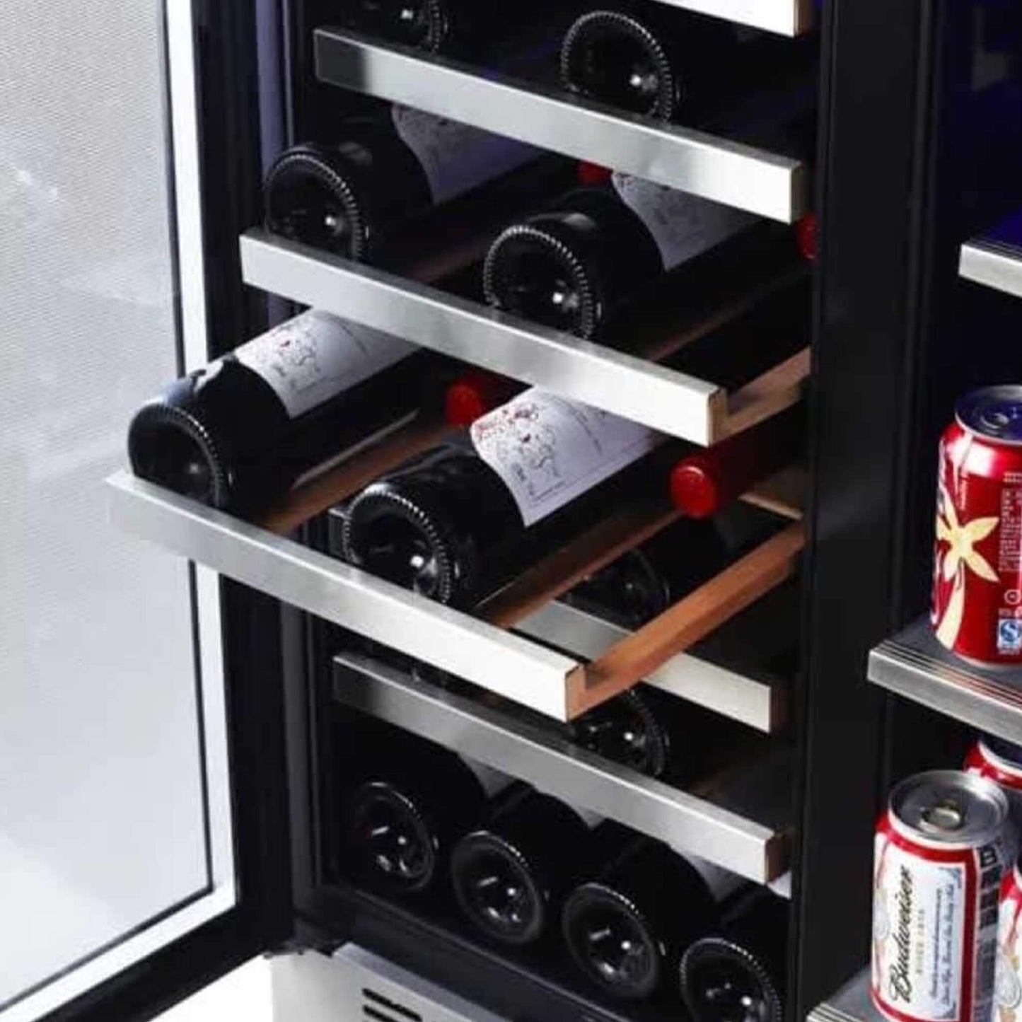 Edgestar 30" Wide 28 Bottle Built In Dual Zone Beverage Center With 86 Can Capacity