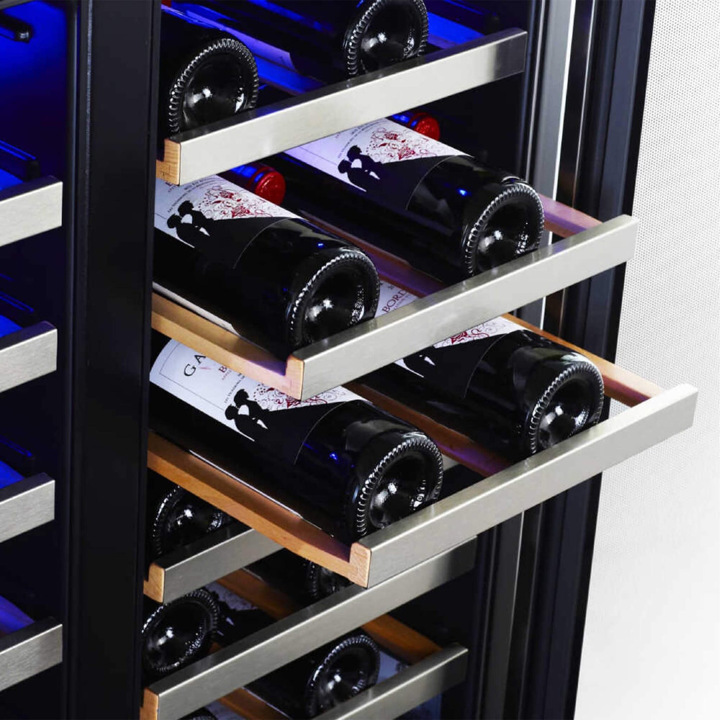 Edgestar 30" Wide 56 Bottle Capacity Built-In French Door Wine Cooler With Door Locks