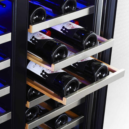 Edgestar 30" Wide 56 Bottle Capacity Built-In French Door Wine Cooler With Door Locks