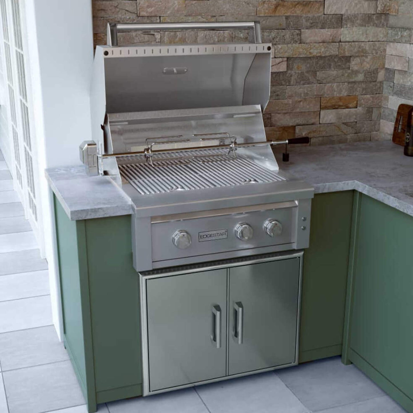 Edgestar 60K BTU 30-Inch Built-In Grill Kit with Insulated Jacket and Double Access Doors
