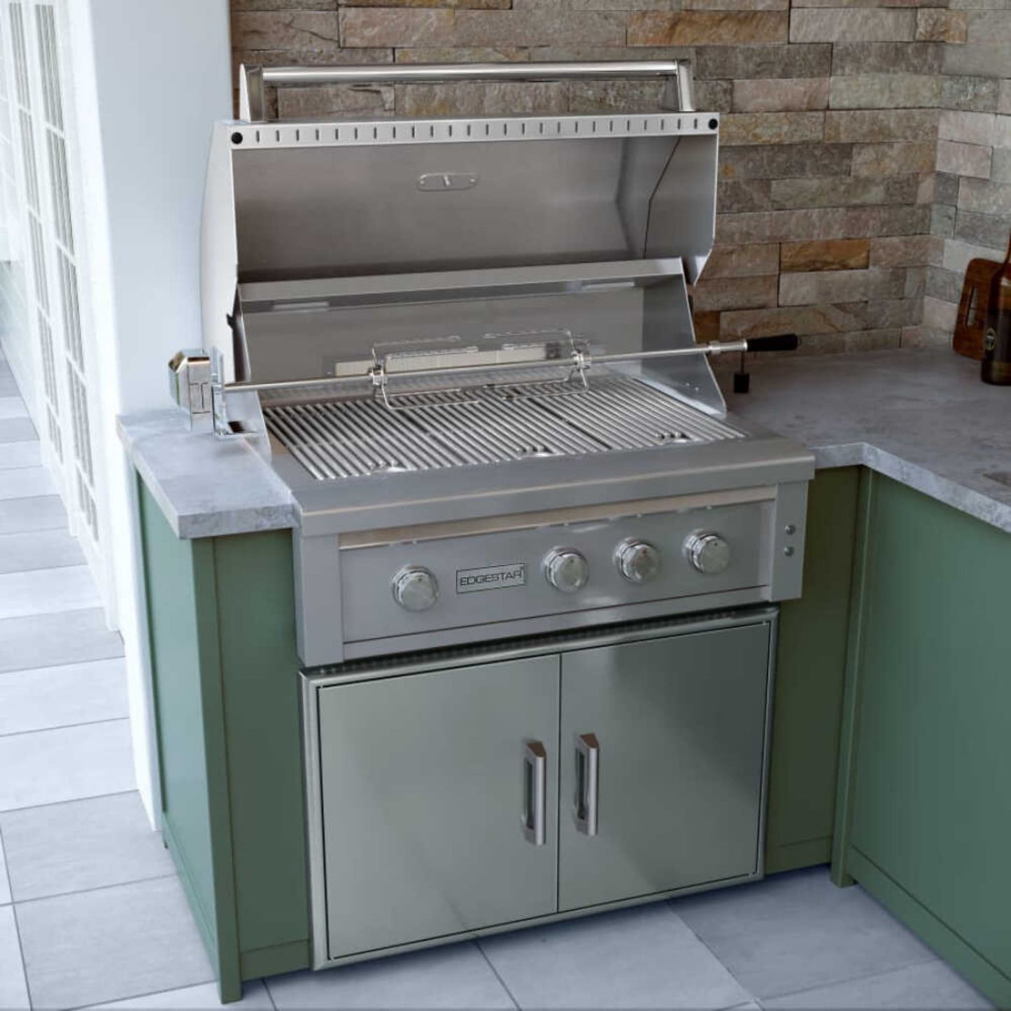 Edgestar 89K BTU 36-Inch Built-In Grill with Insulated Jacket and Double Access Doors