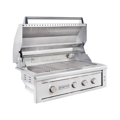 Edgestar 89K BTU 36-Inch Built-In Grill with Rotisserie and LED Lighting