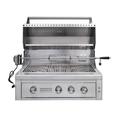 Edgestar 89K BTU 36-Inch Built-In Grill with Rotisserie and LED Lighting