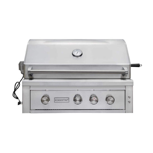 Edgestar 89K BTU 36-Inch Built-In Grill with Rotisserie and LED Lighting