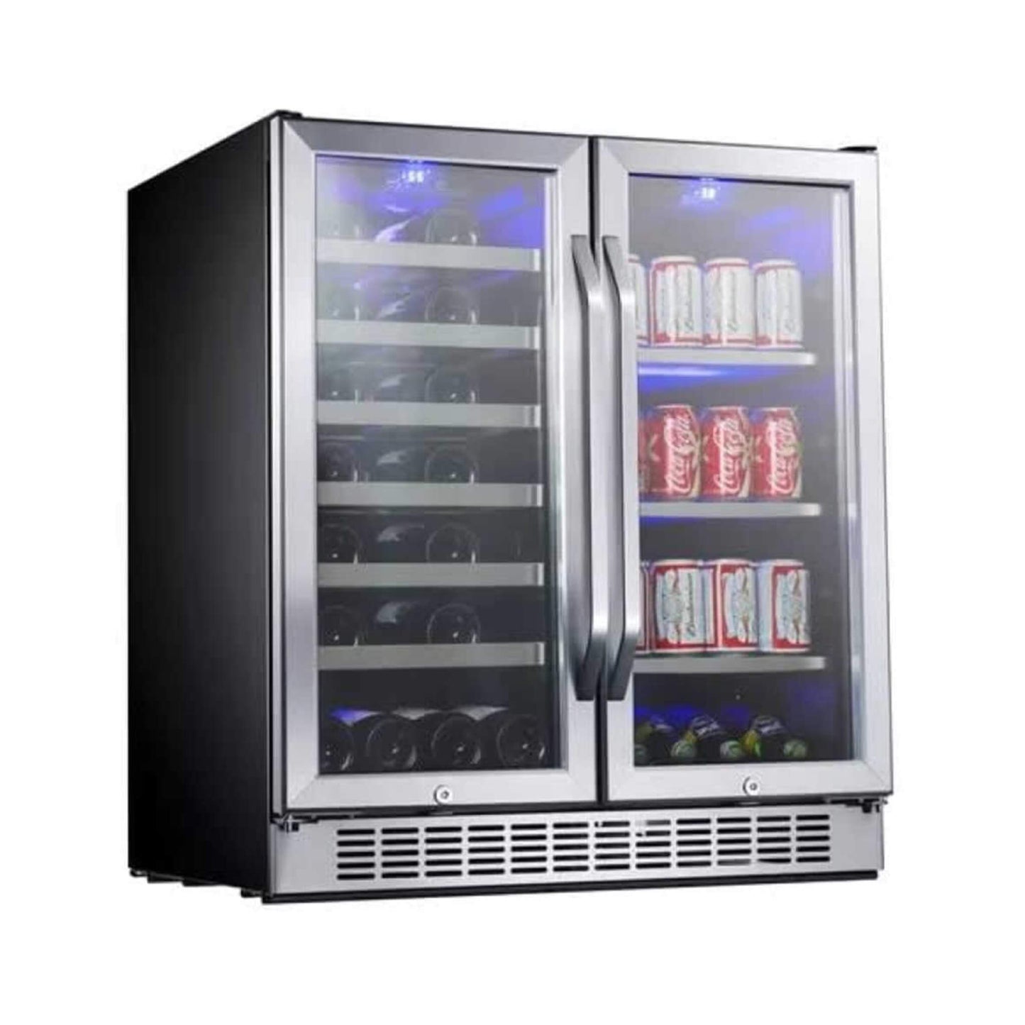 Edgestar 30" Wide 28 Bottle Built In Dual Zone Beverage Center With 86 Can Capacity