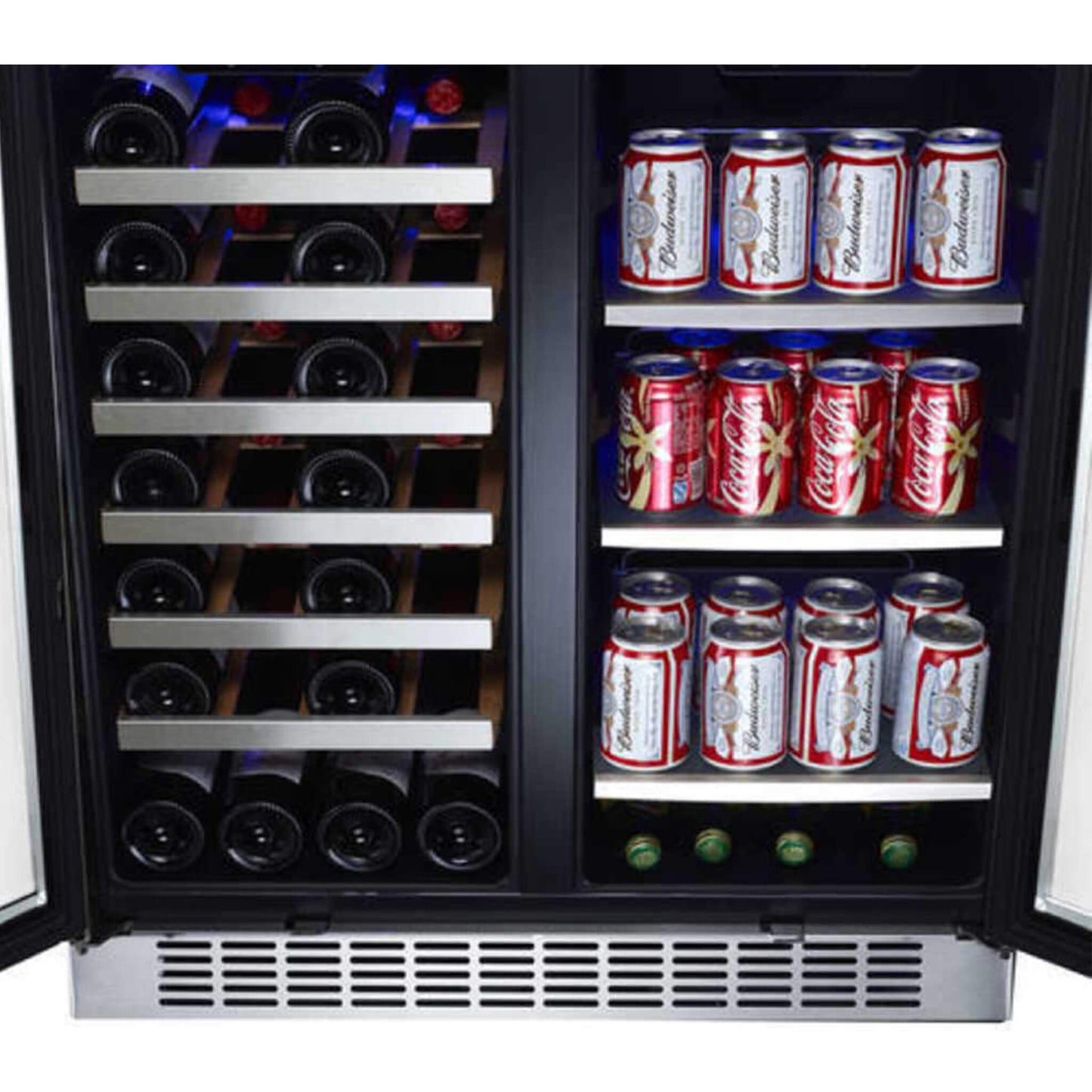 Edgestar 30" Wide 28 Bottle Built In Dual Zone Beverage Center With 86 Can Capacity