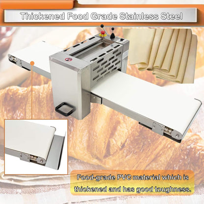 Commercial Electric 110V Foldable Stainless Steel Dough Sheeter
