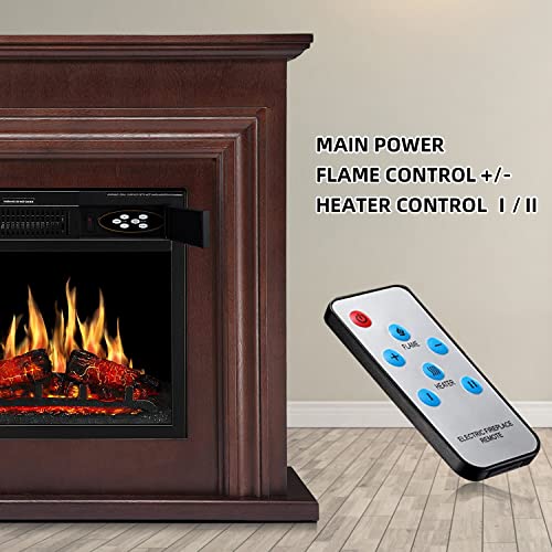 36 Inch Electric Fireplace Mantel Wooden Surround Firebox
