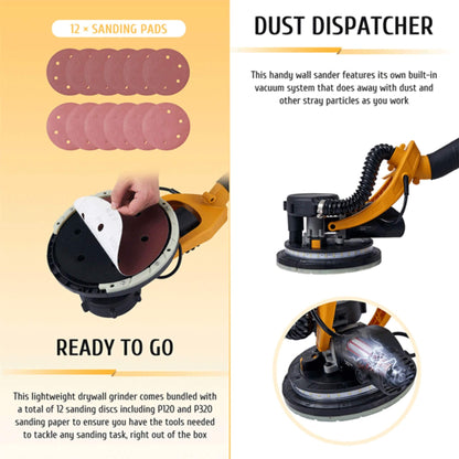 Preenex Electric Powered Drywall Sanding Machine with Dust Collection, 800W