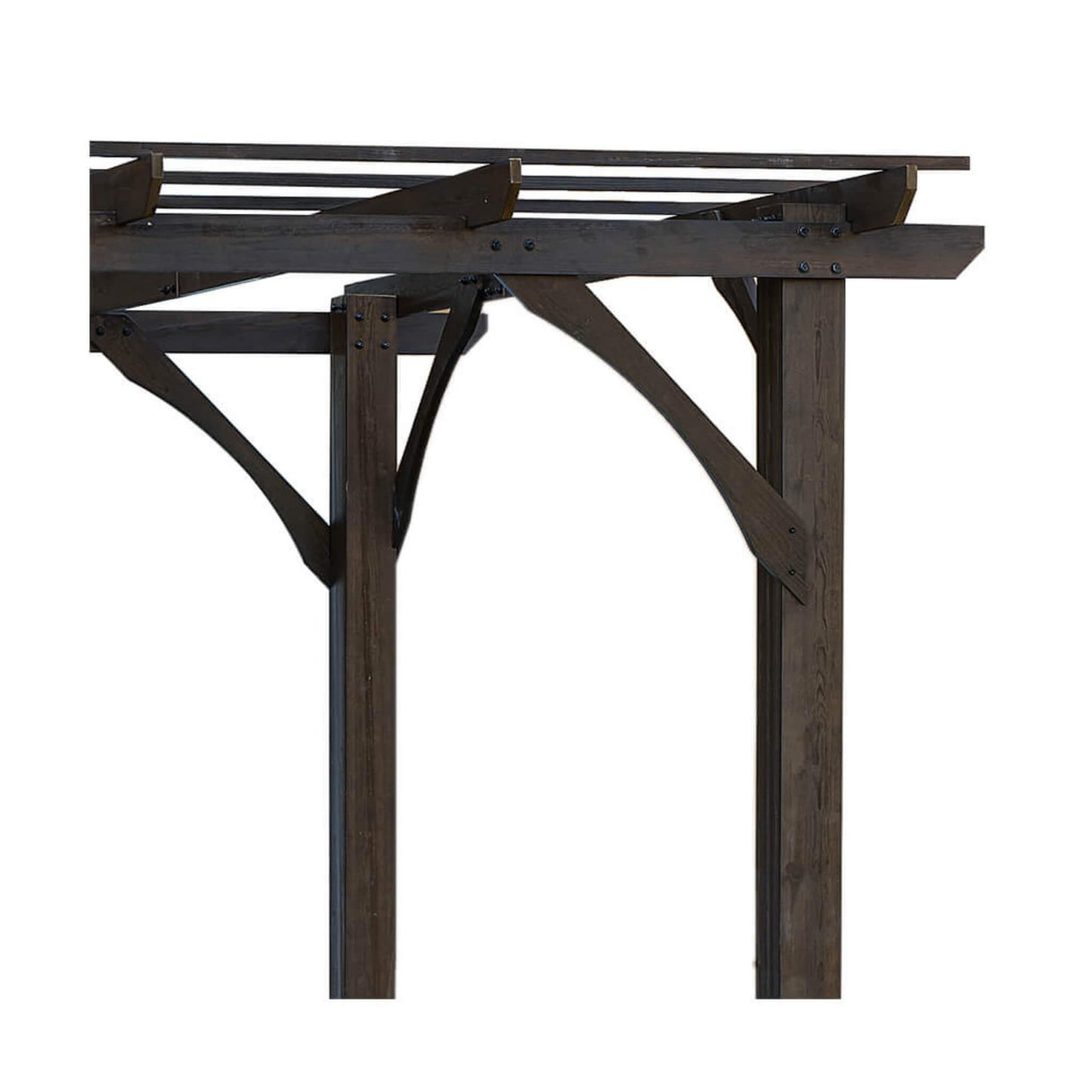 10' x 12' FT Alora Premium Outdoor Brown Cedar Wood Pergola For Spacious Patios