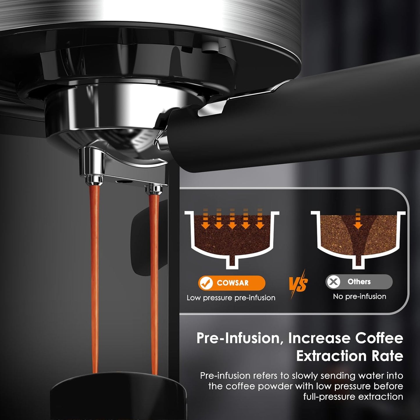 2 in 1 Espresso Machines Support Capsule Coffee Automatic Cappuccino Coffee Maker