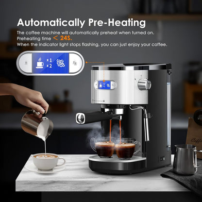 2 in 1 Espresso Machines Support Capsule Coffee Automatic Cappuccino Coffee Maker