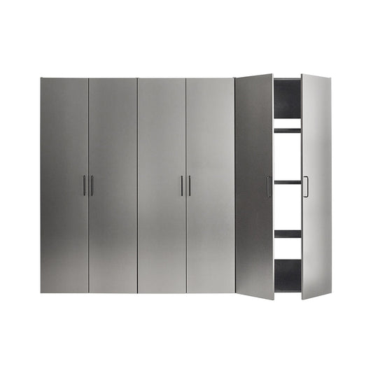 Extra Large Heavy-Duty 96-Inch Garage Cabinet Storage Set With Soft-Close Doors And Adjustable Shelves