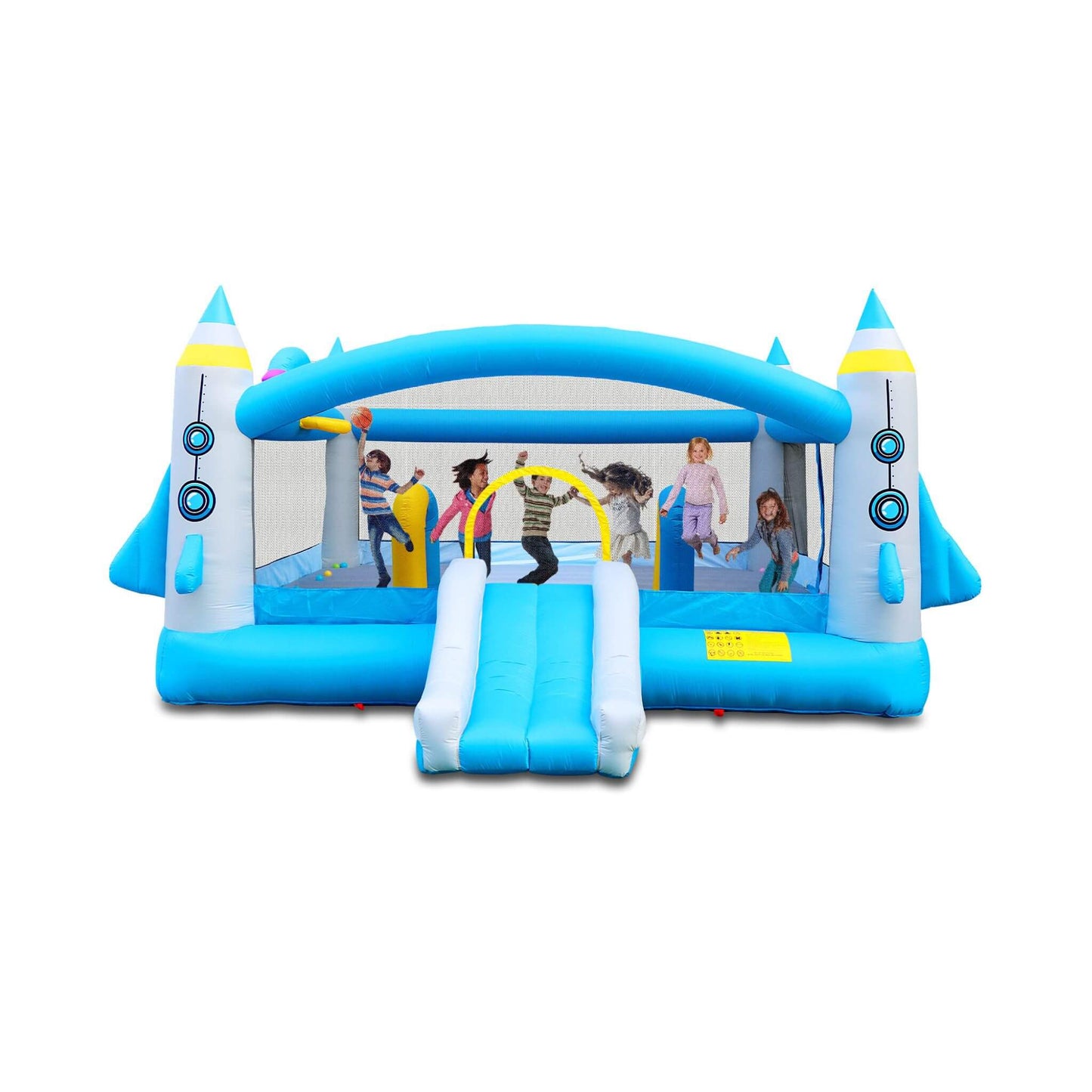 Extra-Large Multifunctional Jump'N Slide Inflatable Bouncer with Blower
