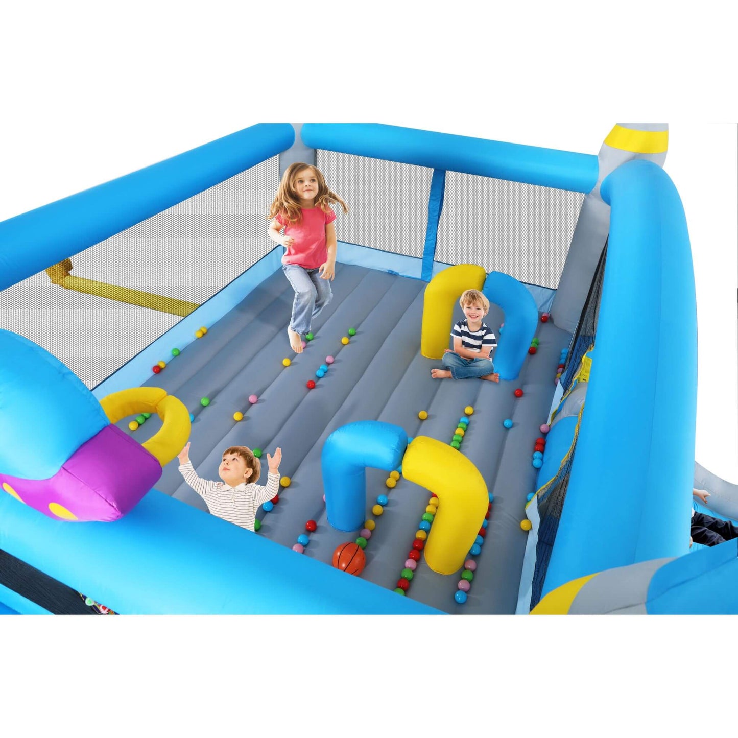 Extra-Large Multifunctional Jump'N Slide Inflatable Bouncer with Blower