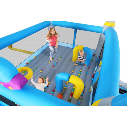 Extra-Large Multifunctional Jump'N Slide Inflatable Bouncer with Blower