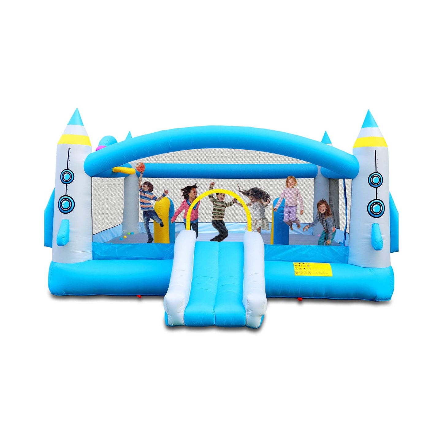 Extra-Large Multifunctional Jump'N Slide Inflatable Bouncer with Blower