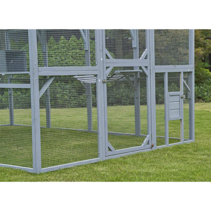 Alora Extra Large Outdoor Cat Kitten Playpen House With Platforms and Waterproof Cover