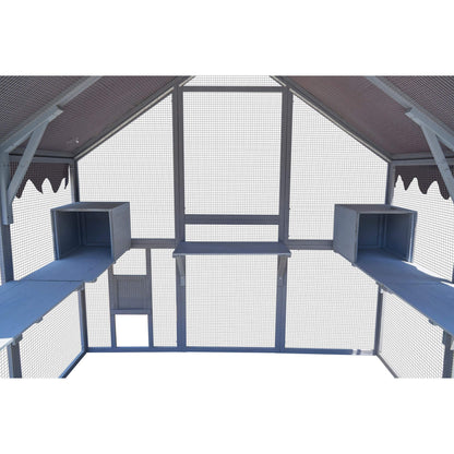 Alora Extra Large Outdoor Cat Kitten Playpen House With Platforms and Waterproof Cover