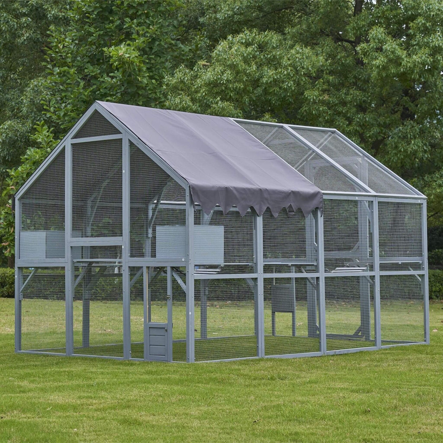 Alora Extra Large Outdoor Cat Kitten Playpen House With Platforms and Waterproof Cover