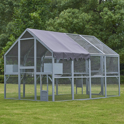 Alora Extra Large Outdoor Cat Kitten Playpen House With Platforms and Waterproof Cover