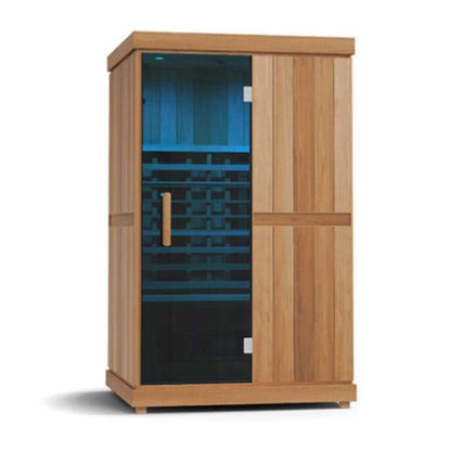 Finnmark FD-2 Full-Spectrum 2-Person Home Infrared Sauna with Built-In LCD Touchscreen Controller