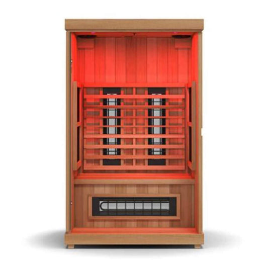 Finnmark FD-2 Full-Spectrum 2-Person Home Infrared Sauna with Built-In LCD Touchscreen Controller