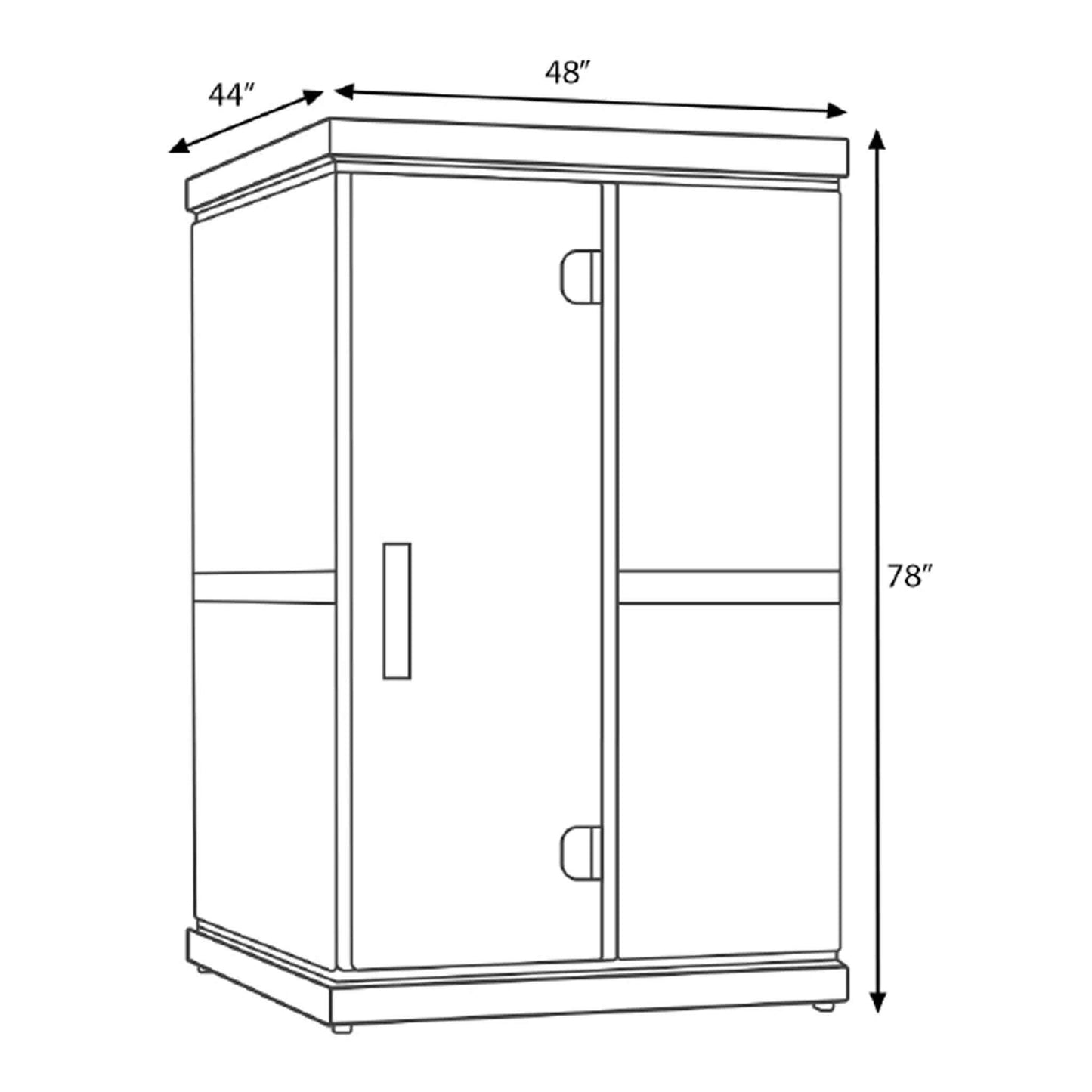 Finnmark FD-2 Full-Spectrum 2-Person Home Infrared Sauna with Built-In LCD Touchscreen Controller