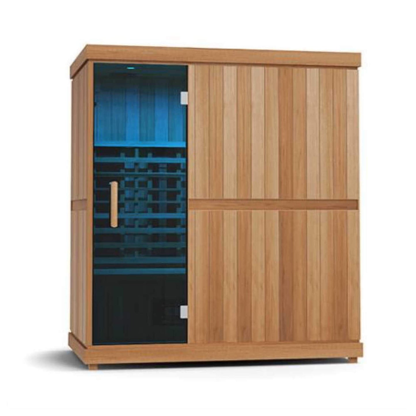 Finnmark FD-3 Full Spectrum 4-Person Capacity Home Infrared Sauna with Adjustable Sauna Feet