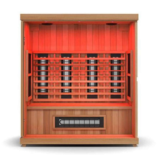 Finnmark FD-3 Full Spectrum 4-Person Capacity Home Infrared Sauna with Adjustable Sauna Feet