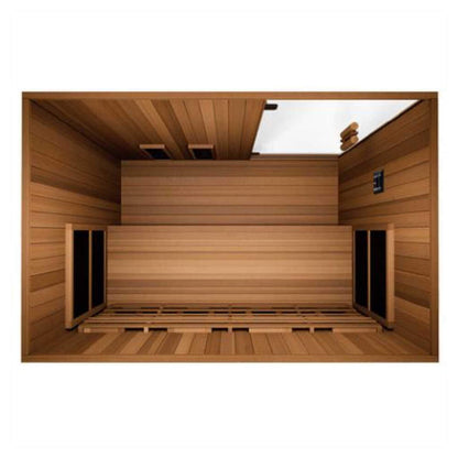 Finnmark FD-3 Full Spectrum 4-Person Capacity Home Infrared Sauna with Adjustable Sauna Feet