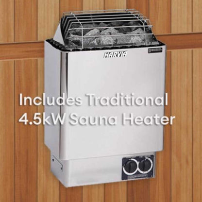 Finnmark FD-5 Trinity XL 4-Person Home Infrared & Steam Sauna Combo