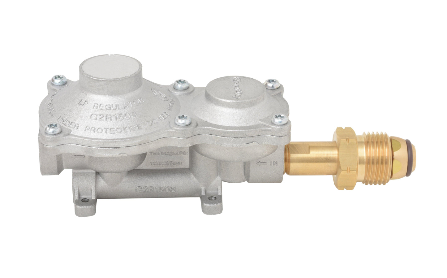 Flame King 2-Stage 160,000 BTU Propane LP Horizontal Super Compact Regulator