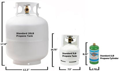 Flame King 3lb Propane Tank LP Cylinder with Gauge and OPD