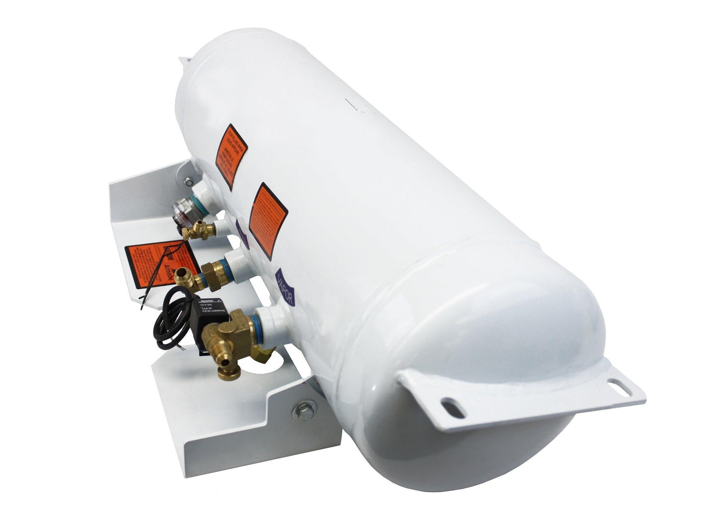 Flame King 5.9 Gallon ASME RV Trailer Propane Tank with remote valves & solenoid