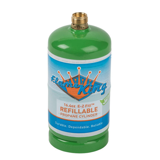 Flame King Eco Friendly Sustainable 1lb Empty Refillable Propane Tank LP Cylinder
