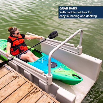 Floating Kayak Launch Station for Fixed Docks Kayaks and Canoes