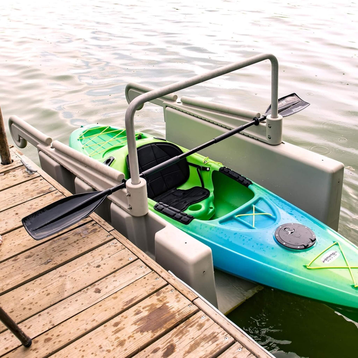 Floating Kayak Launch Station for Fixed Docks Kayaks and Canoes